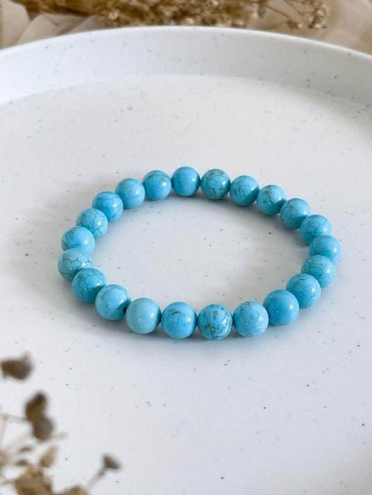 Firoza Turquoise Stone Beads Bracelet - Natural Gemstone Jewelry for Men & Women
